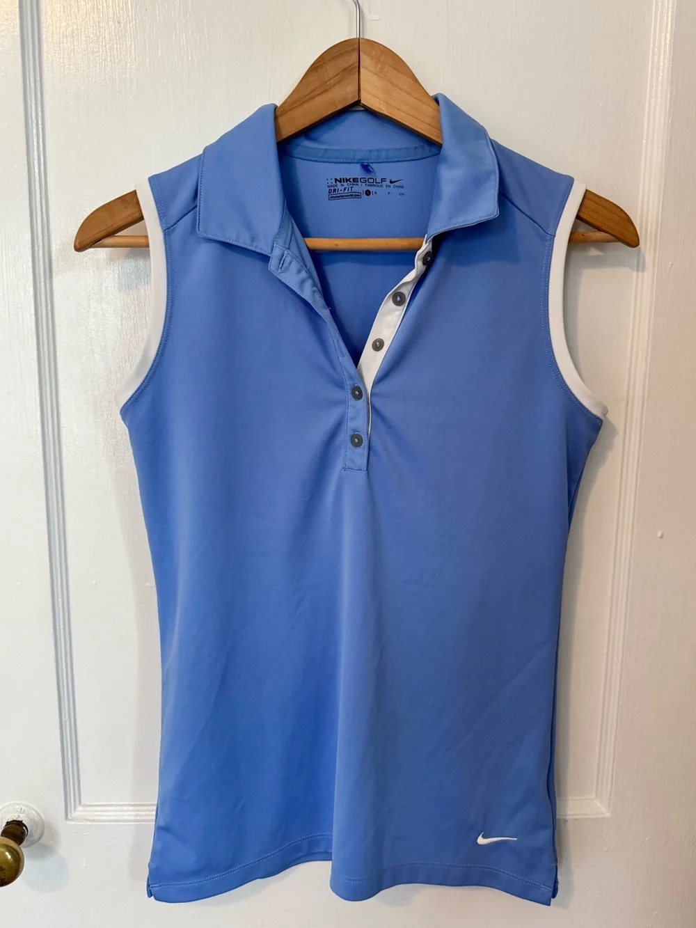 Nike Golf Dri-Fit Women’s Sleeveless Polo Shirt Periwinkle Light Blue